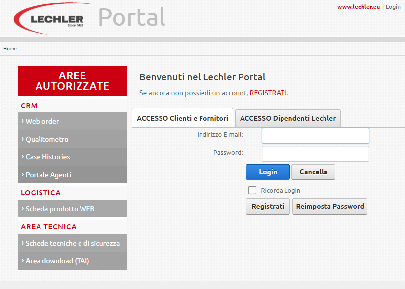 lechler portal login