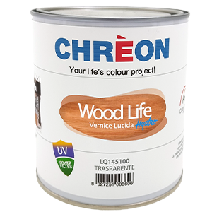 Q147101 Wood Life Hydro Vernice Trasparente Lucida - Q147102 Wood Life Hydro Impregnante Cerato